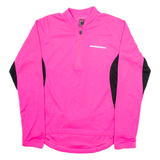 MUDDYFOX Cycling Womens Jersey Pink Long Sleeve 1/2 Zip UK 10