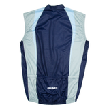 BRUNEX Cycling Mens Jersey Blue Sleeveless 1/4 Zip 2XL