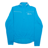 CROSSWAVE Cycling Mens Jersey Blue Long Sleeve 1/2 Zip M