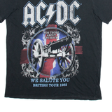ACDC British Tour 1982 Mens T-Shirt Grey L