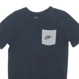 NIKE Mens T-Shirt Black Crew Neck S