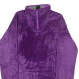 THE NORTH FACE Faux Fur Womens Jumper Purple 1/4 Zip XS