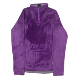 THE NORTH FACE Faux Fur Womens Jumper Purple 1/4 Zip XS