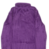 THE NORTH FACE Faux Fur Womens Jumper Purple 1/4 Zip XS