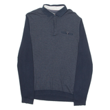 TED BAKER Mens Polo Shirt Blue Diamond Long Sleeve M