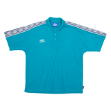 UMBRO Mens Polo Shirt Blue L