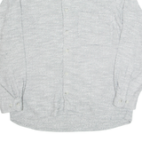 MICHAEL KAUF Mens Plain Shirt Grey Long Sleeve M