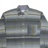 VINCI Mens Shirt Grey Striped Long Sleeve L