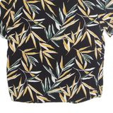 BURTON Mens Shirt Black Floral Short Sleeve M