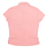 SALOMON Womens Shirt Pink Striped Short Sleeve M