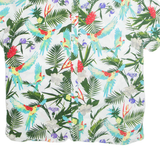 H&M Mens Shirt White Floral Short Sleeve XL
