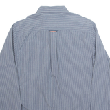 HILFIGER DENIM Mens Shirt Grey Pinstripe Long Sleeve S