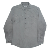 DKNY Mens Plain Shirt Grey Long Sleeve L