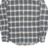 LEVI'S Mens Shirt Cream Check Long Sleeve S