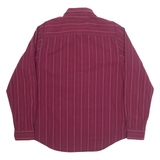 TIMBERLAND Mens Shirt Red Pinstripe Long Sleeve XL