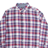 TOMMY HILFIGER Mens Shirt Red Check Long Sleeve XL
