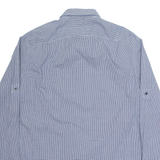 MICHAEL KORS Mens Shirt Blue Gingham Long Sleeve L