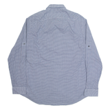 MICHAEL KORS Mens Shirt Blue Gingham Long Sleeve L