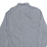 TOMMY HILFIGER Mens Shirt Grey Spotted Long Sleeve L