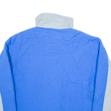 WOOLRICH Mens Raincoat Blue Nylon Colourblock L