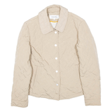 CALVIN KLEIN Sherpa Lined Womens Quilted Jacket Beige M
