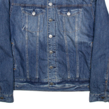 EXPRESS Mens Sherpa Lined Denim Jacket Blue XL