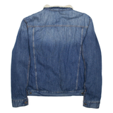 EXPRESS Mens Sherpa Lined Denim Jacket Blue XL