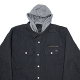 DICKIES Mens Parka Coat Black Hooded 2XL