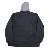 DICKIES Mens Parka Coat Black Hooded 2XL