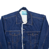 ATTRAK DENIM Mens Sherpa Lined Denim Jacket Blue M