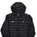 ELLESSE Mens Puffer Coat Black Hooded S