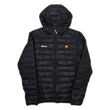 ELLESSE Mens Puffer Coat Black Hooded S
