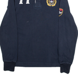 MADDISON WEEKEND Mens Polo Shirt Blue 80s Long Sleeve S