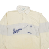 OAKTON Mens Polo Shirt Yellow Long Sleeve M