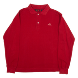KAPPA Mens Polo Shirt Red Long Sleeve S