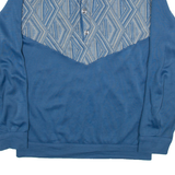 ORO TRICOT Mens Polo Shirt Blue Long Sleeve L