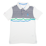 U.S POLO ASSN. Mens Polo Shirt White Striped XS