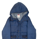 LEVI'S Mens Puffer Jacket Blue Hooded L
