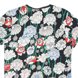 ADIDAS Floral Womens T-Shirt Green UK 6