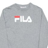 FILA Mens T-Shirt Grey Long Sleeve M