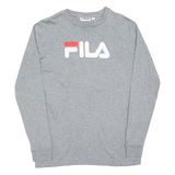 FILA Mens T-Shirt Grey Long Sleeve M