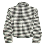 ASHLEY BROOKE Womens Blazer Jacket White Houndstooth S