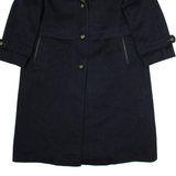 DELMOD Mens Overcoat Jacket Blue L