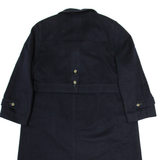 DELMOD Mens Overcoat Jacket Blue L
