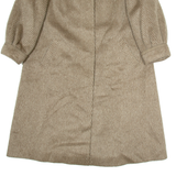 HENSEL & MORTENSEN Mens Trench Jacket Brown Wool XL