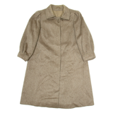 HENSEL & MORTENSEN Mens Trench Jacket Brown Wool XL