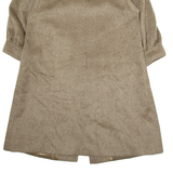 HENSEL & MORTENSEN Mens Trench Jacket Brown Wool XL