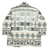 Mens Blazer Jacket Grey Geometric XL