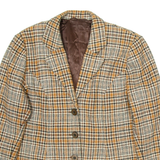Mens Blazer Jacket Brown Check S