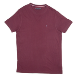 TOMMY HILFIGER Mens T-Shirt Maroon M